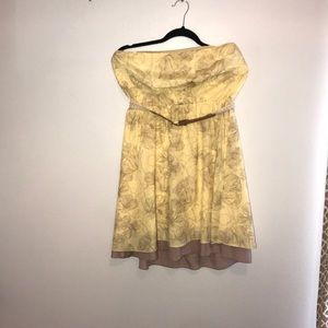 Yellow Strapless Dress!